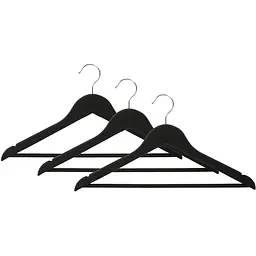 Набір плічок дерев'яних Eco Fabric 44.5 см 3 шт. з soft touch покриттям (EF-03BSF)