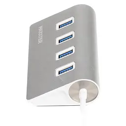 Концентратор Maxxter USB 3.0 Type-A 4 ports silver (HU3A-4P-01) - мініатюра 3