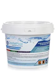 Хімія для басейну хлор тривалої дії у великих таблетках Crystal Pool Slow Chlorine Tablets Large 5 кг