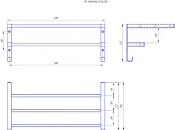 Полиця для рушників з настінним кріпленням HF Sheffield 520x256 3.0.1101.13.WM, Білий матовий - мініатюра 4