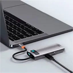 USB-хаб Baseus Metal Gleam Series 5 в 1 Multifunctional Gray [WKWG020013] [96294] - мініатюра 8