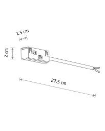 Ввід живлення Nowodvorski 11621 LVM Outside Power Supply Conductive Module IP20 білий - мініатюра 2