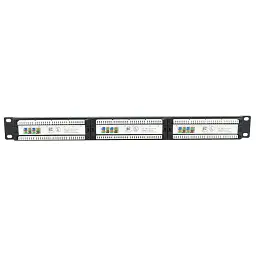 Патч-панель Ritar 19" 24 порта UTP cat.5e с менеджментом кабеля (07514) - мініатюра 2