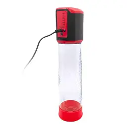 Автоматична вакуумна помпа Men Powerup Passion Enlargement system Red що перезаряджається 5 режимів - мініатюра 2