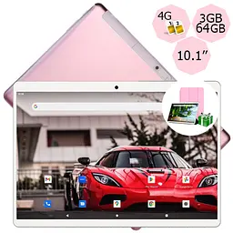 Планшет - телефон Hoozo S 364 LTE Pink 3GB/64GB IPS 10.1'' + Чохол-книжка