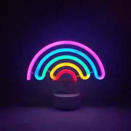 Світлодіодна неонова вивіска з підставкою HOSYMO Rainbow Neon Sign - мініатюра 3