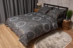 Комплект постільної білизни Moon&Star Бязь Gold Люкс Cosmic Glow полуторний 143х210 наволочки 4х70х70