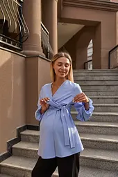 Блуза для вагітних та годуючих Toscana 3XL (52) Lullababe Блакитний - мініатюра 3