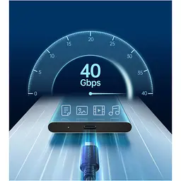 Дата кабель USB-C to USB-C 0.8m USB 4 100W 40Gbps 8K60Hz Choetech (XCC-1028) - мініатюра 6