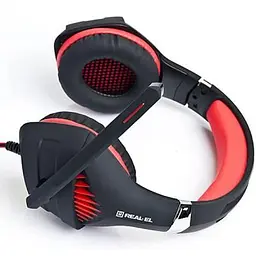 Навушники Real-El GDX-7600 Black/Red (EL124100028) - мініатюра 3