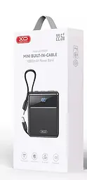 Зовнішня портативна батарея XO PR224 fast charging dual line 10000 mAh із 2 кабелями чорна - мініатюра 5