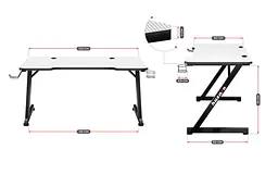 Комп'ютерний стіл HUZARO HERO 2.5 WHITE - мініатюра 10