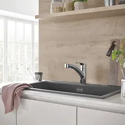 Змішувач для кухні з висувним виливом Grohe Eurosmart 30305001 Хром - мініатюра 5