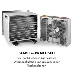 Дегідратор-сушарка для овочів фруктів Klarstein Master Jerky Steel 10 (10028437) - мініатюра 7