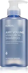 Шампунь зволожуючий 500 мл Kundal Airy Volume Hyaluron Shampoo Blossom Breeze - мініатюра 1
