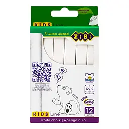 Уцінка. Крейда біла ZiBi Kids Line 12 шт. (ZB.6703-12) 