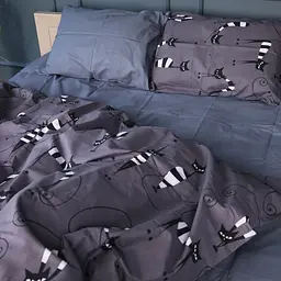 Комплект постільної білизни MirSon Бязь Night cats 110х140 см (2200011152004) - мініатюра 5