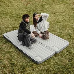 Матрац туристичний надувний одномісний Naturehike CNK2450WS034, 198х68х9.5 см, білий, для кемпінгу із мішком для надування - мініатюра 4