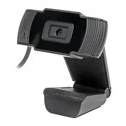 Веб-камера Maxxter WC-HD-FF-01, 5 Mpx, 1280x720, Fixed-Focus, USB 2.0, вбудований мікрофон чорна (WC-HD-FF-01)