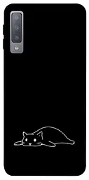 TPU чохол Demsky Lazy cat для Samsung A750 Galaxy A7 (2018)