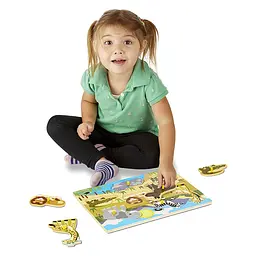 Дерев'яна рамка-вкладиш Melissa&Doug Сафарі 7 елементів (MD19054) - мініатюра 3