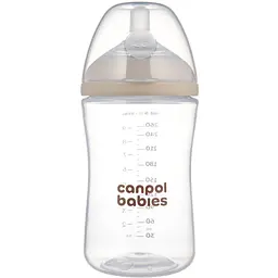 Уцінка. Пляшечка антиколікова Canpol babies Natural Shape з соскою Dual-zone 260 мл (35/401) 