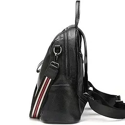 Жіночий рюкзак молодіжний шкіряний міський чорний 73354 Tiding Bag - мініатюра 5
