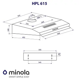 Витяжка плоска Minola HPL 615 I - мініатюра 11