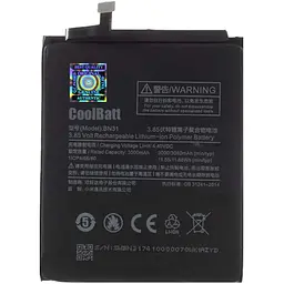 Акумуляторна батарея CoolBatt Xiaomi BN31 Mi A1 / Mi 5X / Redmi Note 5A / Redmi Note 5A Pro 3080 мА*год
