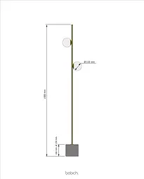 Торшер Babich Studio Bubble F - Black (RAL 9005) - мініатюра 7