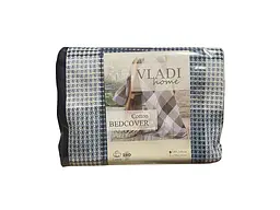 Покривало VLADI 140*200 3/BOB білий-сір блакитн-св.синій