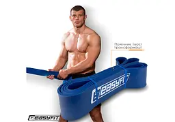 Гумова петля-еспандер Easyfit Origin 50-110 кг гумка для підтягувань, фітнесу та тренувань Синя (EF-2654-6) - мініатюра 1