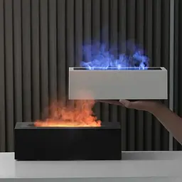 Зволожувач повітря портативний H3 Nordic Style Flame аромадифузор електричний, ефект полум'я, ПОДАРУНОК + 2 Арома олії Kinscoter 24,9х6,6х7,7 см hoz0012415 - мініатюра 5
