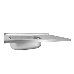 Кухонна мийка Kroner KRP Satin - 6080L (0,6 мм) (CV022825) - мініатюра 3