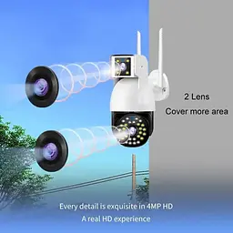 Бездротова камера Grant Dual Camera P12 Wi-Fi IP 360/90 V380PRO 3+3.0mp Поворотна вулиця з датчиком руху - мініатюра 4