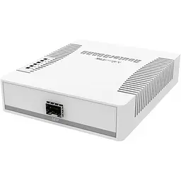 Комутатор Mikrotik RB260GS, 5 Gigabit ports and SFP cage, SwOS, plastic case, PSU (CSS106-5G-1S)