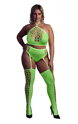 Комплект білизни Ouch! Neon, XL/XXXXL (зелений)