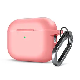 Силіконовий чохол для навушників Apple AirPods Pro 3, Hang Case, рожевий, ультратонкий захисний кейс товщиною 2 мм, захист від подряпин, пилу та ударів, компактний, з карабіном для кріплення, ArmorStandart (ARM88280)