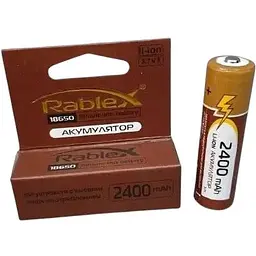Літій-іонний акумулятор Rablex 18650 2400 mAh 3.7 V (Li-ion) Original - мініатюра 2
