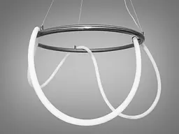 Люстра стельова LED Diasha SY9752-D600BHR Роуплайт, 32W, чорний хром, регульована висота, для коридору та вітальні - мініатюра 3