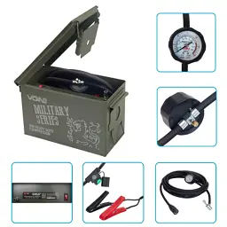 Автомобільний компресор Voin VM-070 "MILITARY SERIES" 150psi/25A/90л (VM-070) - мініатюра 4