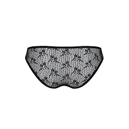Трусики-сліпи з мереживною сіточкою Dina Thong black - Passion L/XL - мініатюра 6