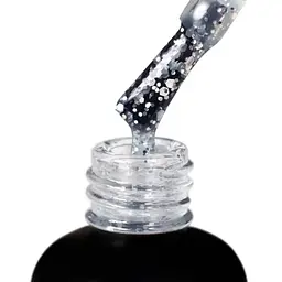 Топ PNB Silver Dots No Whipe UV/LED срібні частинки 8 мл - мініатюра 3