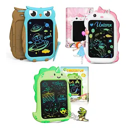 LCD планшет для малювання, 8,5 дюймів, кольоровий, 3 види, батарейка, коробка, розміри 19×28×1,5 см / 22×27×1,5 см (H042-44-51) (в асортименті)