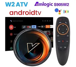 Vontar W2 ATV 2/16Gb S905W2, Смарт ТВ 4K HDR приставка Android SmartTV Box, пульт Air Mouse G10S c гіроскопом та мікрофоном, налаштування Android TV у подарунок - мініатюра 2