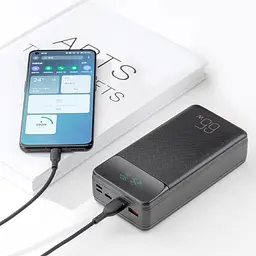 Зовнішній акумулятор XO PR201 30000mAh 65W Black [120556] - мініатюра 4