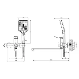 Змішувач для ванни Mixxus Premium Degas 006 (Euro) MI8247, Хром - мініатюра 6