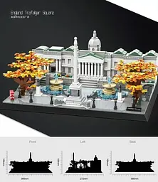 Конструктор Архітектура Wange 3D Трафальгарська площа Лондон Trafalgar Square для дітей та дорослих 3Д 1245 деталей - мініатюра 6