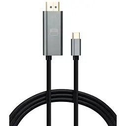 Кабель мультимедійний USB-C to DisplayPort M 1.5m v1.2 4K60Hz PD 100W port Vinga (VCPVCCD1215PD) - мініатюра 1