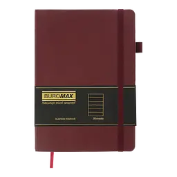 Блокнот діловий Buromax Logo2U Brief А5 96 арк. в лінійку обкладинка штучна шкіра темно-червоний (BM.295204-13) - мініатюра 2